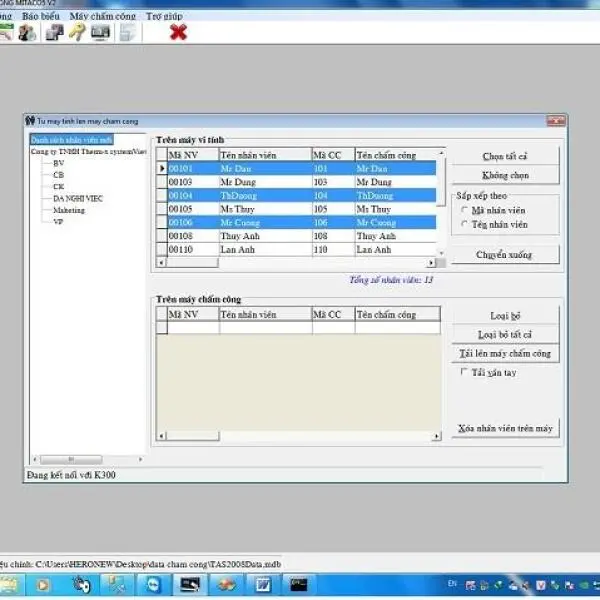 Download Mitaco 5v2, Hướng dẫn sử dụng phần mềm chấm công